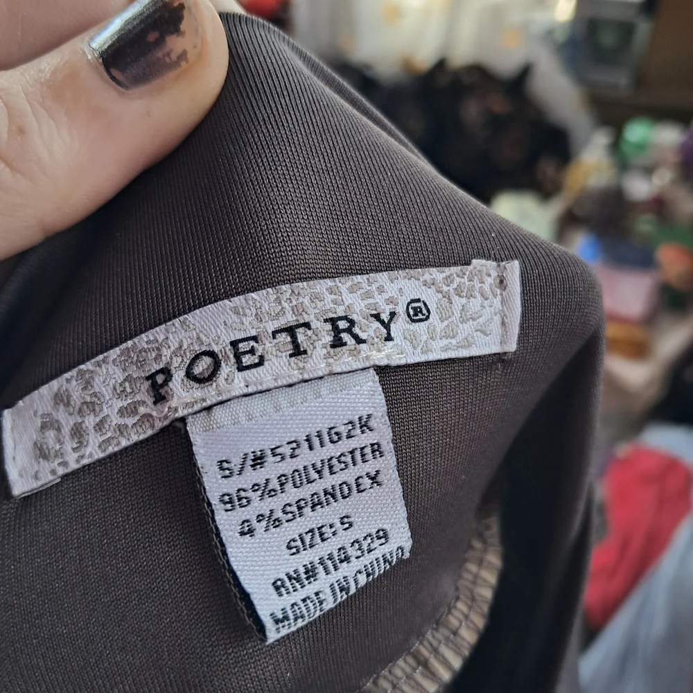 Poetry Charcoal Soft & Flowy Pants! Pockets, So Cute, EUC! - Picture 2 of 9